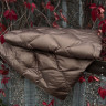 Дорожный плед-пончо пуховый Travel Cape Plaid Grass BEIGE 130x170