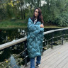 Дорожный плед-пончо пуховый Travel Cape Plaid Grass Aqua 130x170
