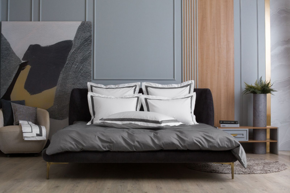 Наволочки с широкой отделкой Alpine Graphite Allure Grass 70х70 (2шт)