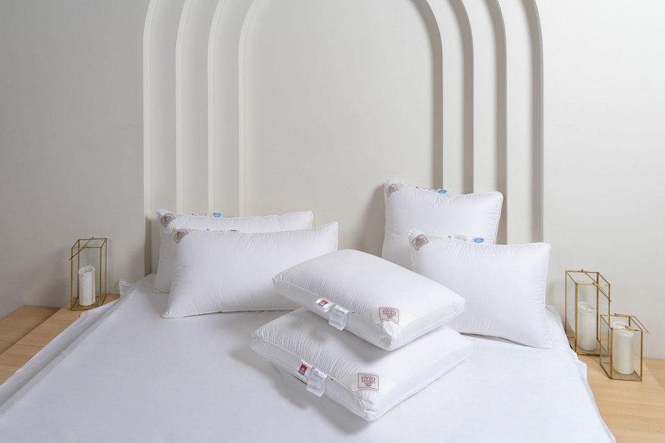 Подушка трехкамерная 3D Thermo Down Grass с эффектом терморегуляции средняя с бортиком 50x68