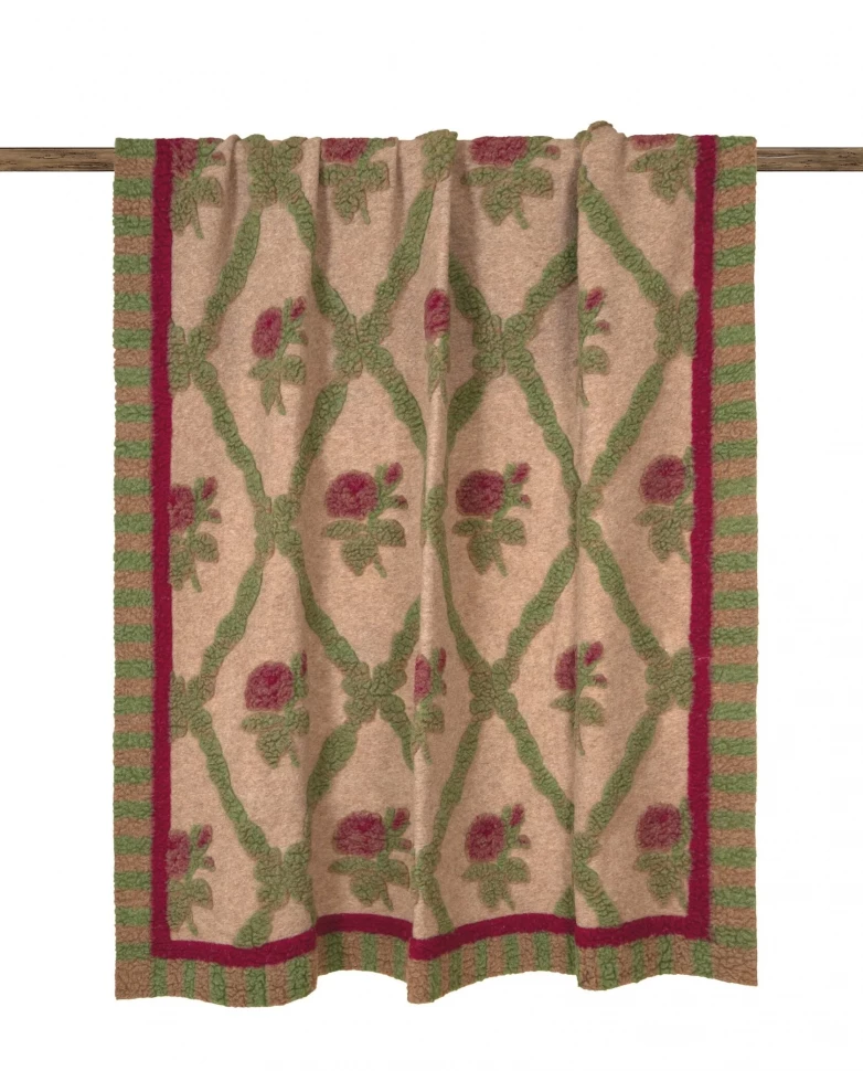 Плед Frati OLD STYLE BORDEAUX 150x190, шерсть 80% полиэстер 20%, 910г