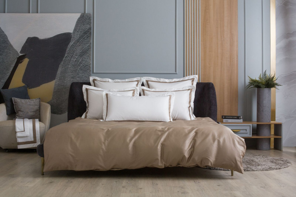 Наволочки с широкой отделкой Alpine Caramel Beige Allure Grass 50х90 (2шт)