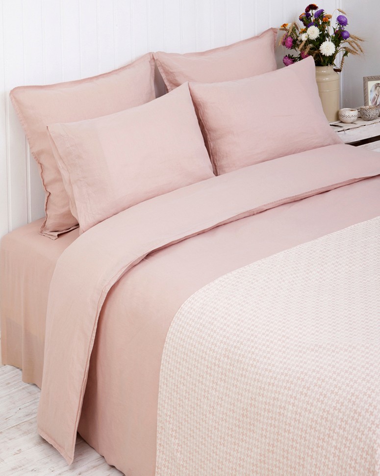 Комплект постельного белья LINEN, розовый