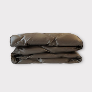 Дорожный плед-пончо пуховый Travel Cape Plaid Grass Milk Chocolate 130x170