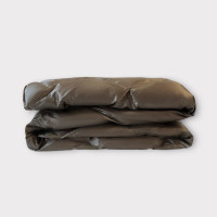 Дорожный плед-пончо пуховый Travel Cape Plaid Grass Milk Chocolate 130x170