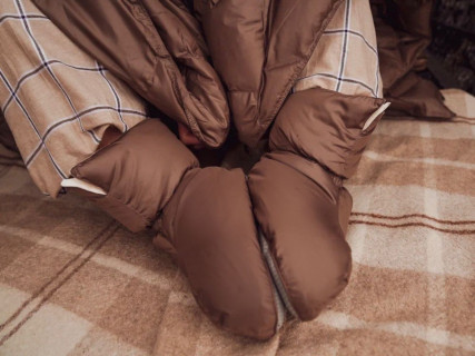 Сапожки-носочки пуховые Comfort Socks Travel Grass BEIGE 40-45 р.