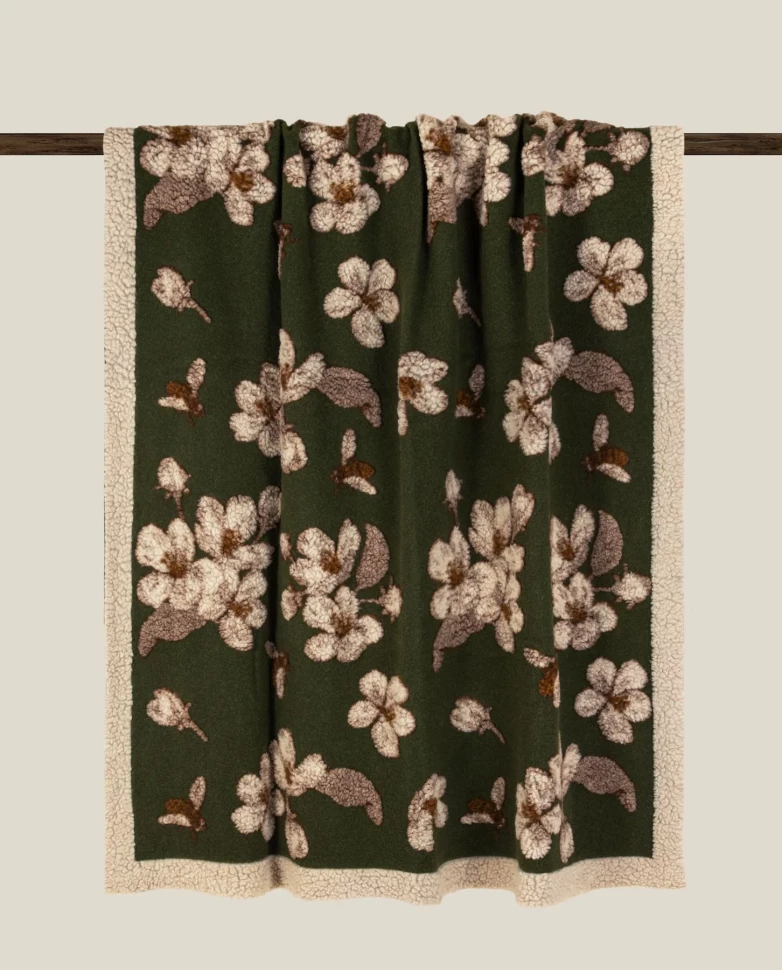 Плед Frati MAGNOLIA GREEN 150x190, шерсть 80% полиэстер 20%, 900г